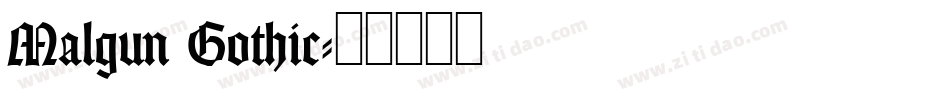 Malgun Gothic字体转换